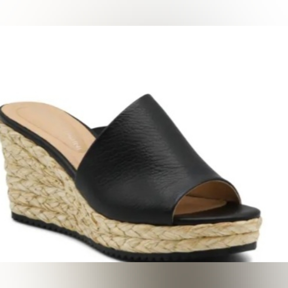 Women's Black Wedge Sandals